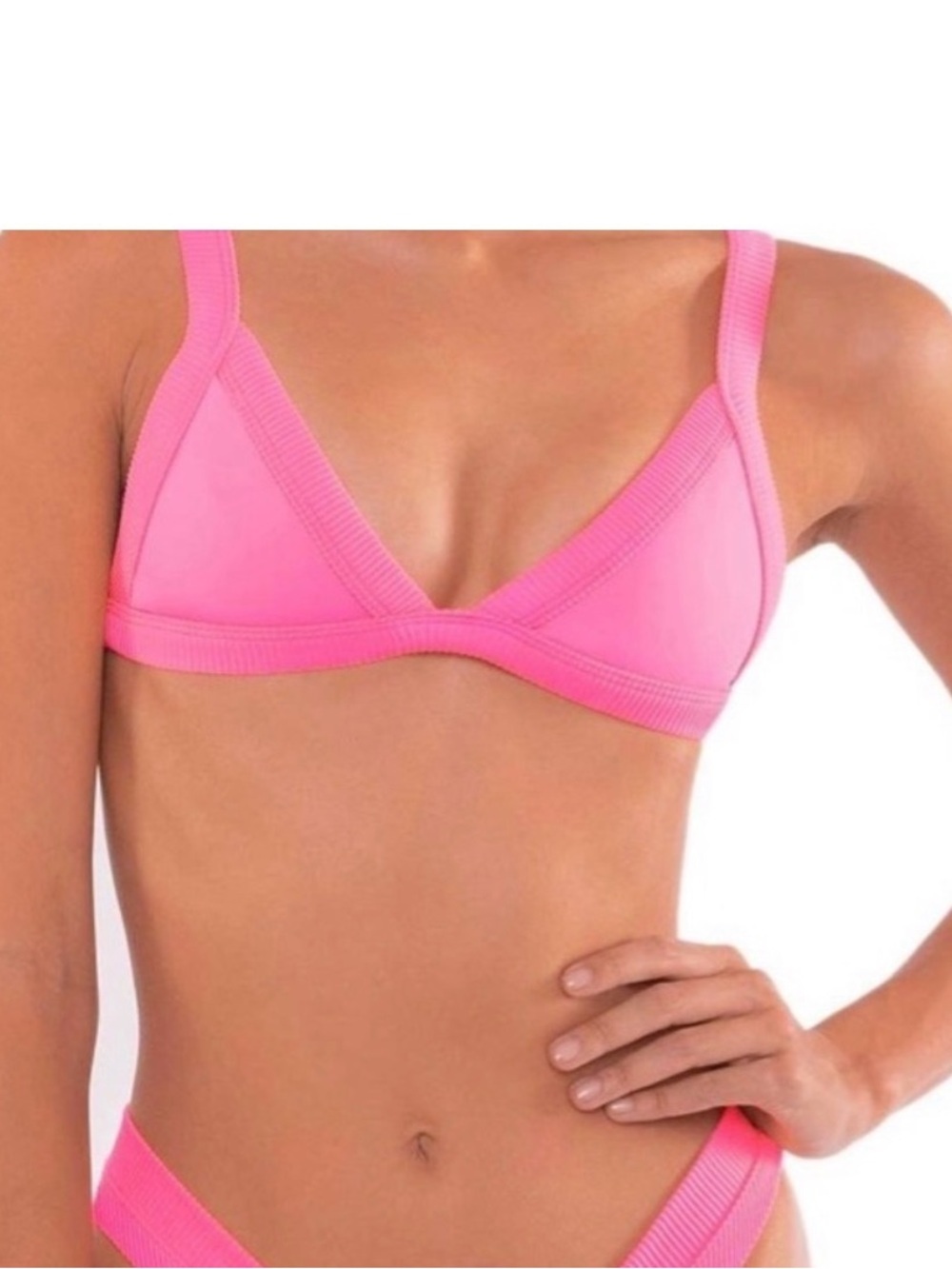 One One Swimwear Bikini Kameron pink bikini top sz XL